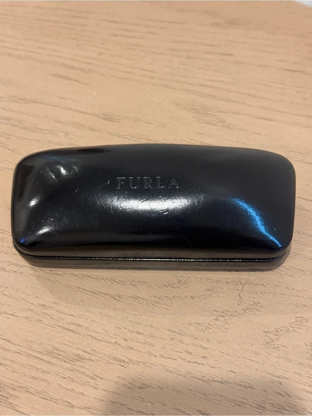 Furla Black Glossy Leather‎ Eyewear Case